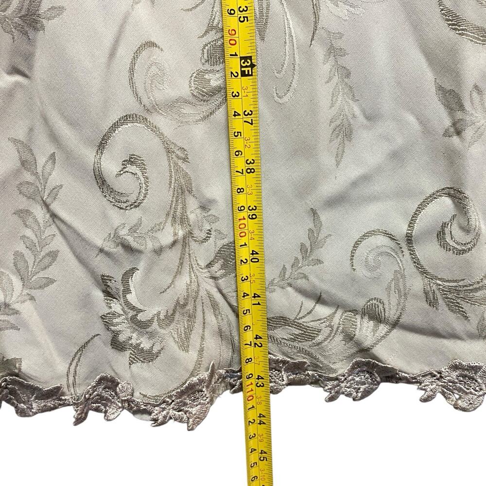 Vintage Y2K Large‎ Long Skirt Gray Embroidered Classic 90 Normcore Maxi Academia - Picture 6 of 8